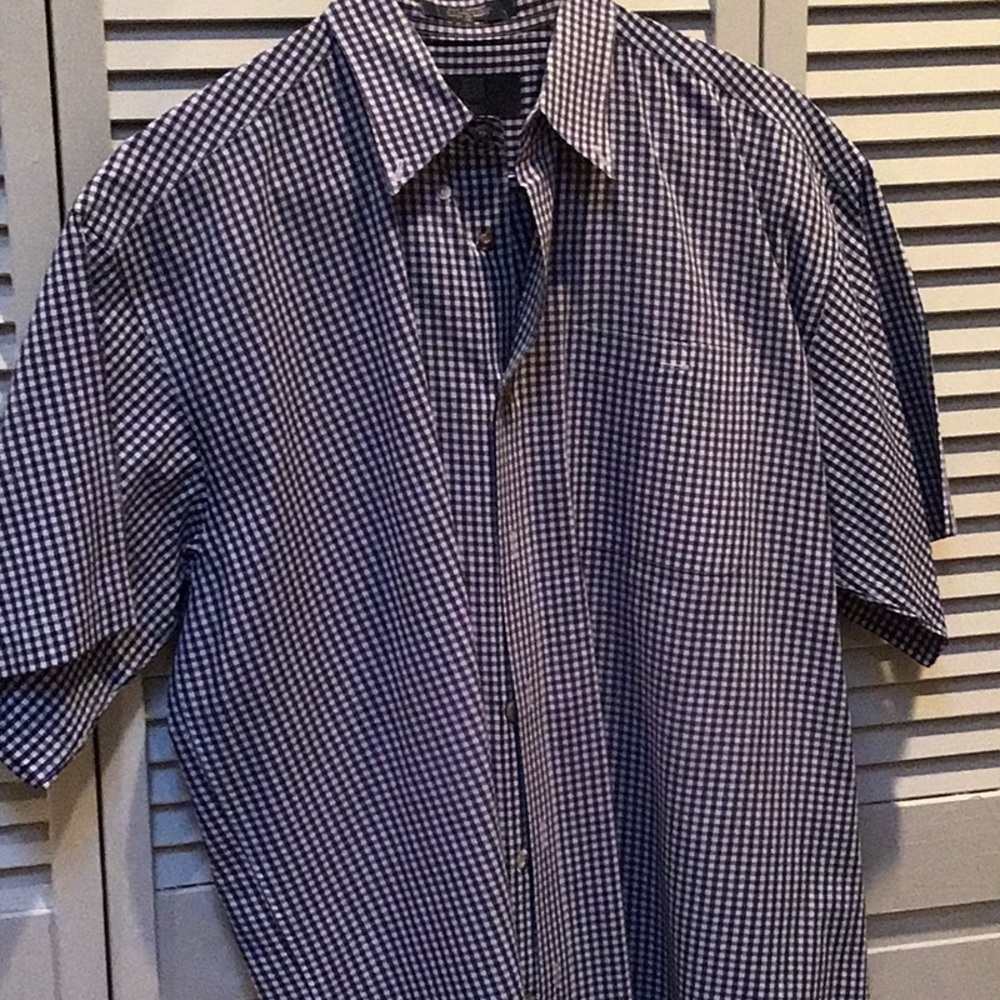 Orvis men’s short sleeve blue checkered shirt